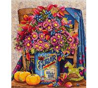 Merejka - Kit de bordado de punto de cruz, algodón, multicolor, 22 x 25 cm