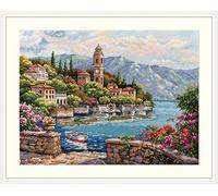 Merejka Kit de punto de cruz, diseño de Lago di Como