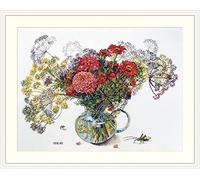 Merejka Kit de punto de cruz, diseño de zinnia y eneldo