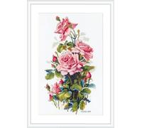 Merejka Rosa Rosen - Kit de bordado de punto de cruz, algodón, multicolor, 16 x 27,5 cm