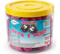 Merenguitos 100 Unidades en Bote - Sabores Yogur Fresa, Nata Fresa, Nata Blue Cola y Sandía, Chuches de Merengue Sin Gluten y Sin Grasa (Nata Mora 100u)
