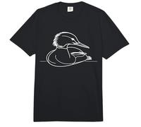 Merganser Arte Lineal Observador de Aves Comfort Colors Adult Heavyweight T-Shirt