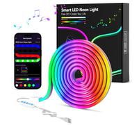 MeRGBW-Home Tiras LED Neon 2M, Luces LED Strip RGB de Neón de DIY Siliconecon, Control por App, Inteligente Control Segmentado Modo Música y Escena Arcoíris para Habitación Gaming, Fiesta, Dormitorio