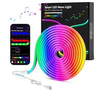 MeRGBW-Home Tiras LED Neon 3M, Luces LED Strip RGB de Neón de DIY Siliconecon, Control por App, Inteligente Control Segmentado Modo Música y Escena Arcoíris para Habitación Gaming, Fiesta, Dormitorio