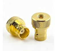 Merghurn Paquete de 2 adaptadores coaxiales RF SMA macho a BNC hembra, conector coaxial chapado en oro, convertidor de señal para antena, radio jamón, sistemas CCTV
