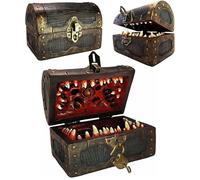Merhoff & Larkin DND Mimic - Caja de almacenamiento de dados poliédricos D&D, capacidad para hasta 5 juegos de troqueles, perfecta para tu juego de Dungeons and Dragons para almacenar los dados con