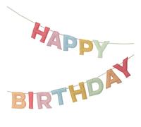 Meri Meri Guirnalda de Fieltro de Feliz cumpleaños (3,2 m con Exceso de cordón, Paquete de 1)