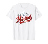 Meribel France Estación de esquí Montaña Retro Gráfico Camiseta