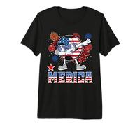 Merica Football Dabbing 4th of July Patriotic American Camiseta Premium