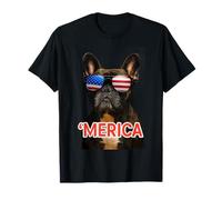 'Merica French Bulldog USA Flag Gafas de Sol American Pet Camiseta