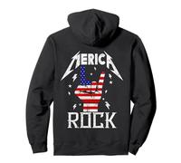 Merica Rock Sign 4th of July Vintage American Flag Retro USA Sudadera con Capucha