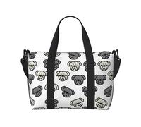 Merican Dog Head - Bolsas de viaje para mujer, bolsa de gimnasio deportiva, bolsa de lona para entrenamiento, durante la noche, Black, Talla única