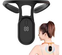 Mericle Ultrasonido portátil linfático que moldea el cuerpo instrumento del cuello, cinturón de corrección de la postura sentada, prevenir la joroba, aliviar el dolor de espalda (Negro)