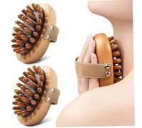 Meridian Brush Massage Body 2PCS Herramientas de masaje de madera con correa Gua Sha Masajeador corporal para eliminar la celulitis Dar forma al alivio del dolor muscular