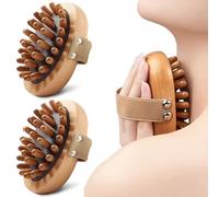 Meridian Brush Massage Body, Meridian Brush Massage Body 2PCS Herramientas portátiles de madera con correa Gua Sha Masajeador para eliminar celulitis, dar forma, aliviar el dolor muscular