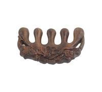 Meridian - Peine de masaje de dientes anchos, cabeza de sándalo verde, peine de masaje para cuello, hombro y mano
