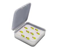 MERIGLARE 10 Señuelos de Pesca Blandos, Gusanos para Lubina Y Trucha, con Estuche de Transporte, Verde