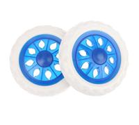 MERIGLARE 2 Piezas Rueda para Carrito de Compras Rueda Silenciosa Universal de Goma Espumada Repuesto de Carro Plegable Accesorio para Carros Y Equipaje Adecuad, Azul, Individual