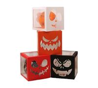 MERIGLARE 4 Cajas de Globos de Halloween con Decoraciones Aterradoras para Fiestas de Cumpleaños en Casa.