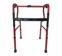 MERIGLARE Ajustable Barra de Asistencia Marco de Caminata Bastón de Rehabilitación de Aluminio Ajustable Plegable para Sostén al Caminar Transición Entre Estancias Apoyo Domiciliario, Rojo