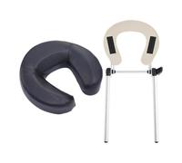 MERIGLARE Almohada Facial de Masaje con Cuna U Regulable Reposacabezas Ergonómico Soporte para Cabeza Y Cuello Kit para Colchón PU Resistente Al Agua E, Negro, tal como se describe