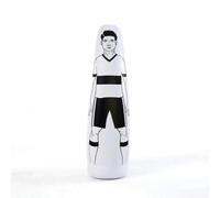 MERIGLARE Barrera Inflable de Fútbol Obstáculo de Entrenamiento Muñeco Defensivo de Compañero Portátil con Base Redonda y Válvulas Prácticas Adecuada para, Blanco, 175CM