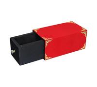 MERIGLARE Caja de Madera con Cajón para Trucos de Ian, Herramienta para Ilusiones Escénicas, Caja Vacía Que Aparece para Ian, Primer Plano, Calle, Adultos Y Niñ, Rojo 28x15x12.5cm