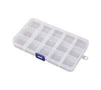 MERIGLARE Caja Organizadora de, Caja de Accesorios para Aparejos de Pesca, Versátil, de Alto Rendimiento, Transparente, Resistente, Contenedor de, Cuadrícula 15