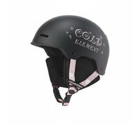 MERIGLARE Casco de Esquí para Niños con Orejeras Calientes Extraíbles Material Absorbente de Impactos Cierre con Rueda Personalizada y Entradas de Aire, Negro+Ros Barbie