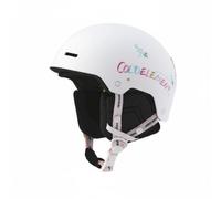 MERIGLARE Casco de Esquí para Niños con Orejeras Calientes Extraíbles Material Absorbente de Impactos Cierre con Rueda Personalizada y Entradas de Aire, Ros Blanco+Graffiti