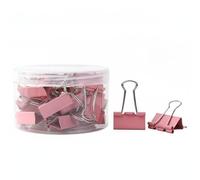 MERIGLARE Clip Binder Resistente con Fuerte Presión de Papel Pinza de Archivo y Gancho de de Acero para Estudiantes Profesores Uso Diario Tamaño Estándar, Rosa, 32MM
