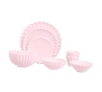 MERIGLARE Colección de Utensilios de Cocina en Miniatura para Casas de Muñecas: Utensilios a Escala 1:6 para Una, Rosado