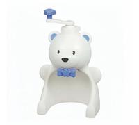 MERIGLARE de Hielo Manual Máquina para Trituradora de Hielo Portátil Mango Ergonómico Material Resistente Acero Inoxidable Adecuado para Reuniones Familiares, Blanco, Oso