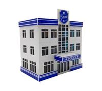 MERIGLARE Diorama de Un Estacionamiento a Escala 1:64 - Paisaje de Parque Realista - Maqueta en Miniatura - Exposición para Colecciones de Vehículos, Estación de Policía