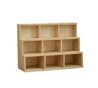 MERIGLARE Estantería de Pared de Madera Organizador Repisa Cubículo Módulo Multifuncional con Niveles y Separadores Rutinas y el Espacio Adecuada para, Madera Natural Madera De Pino