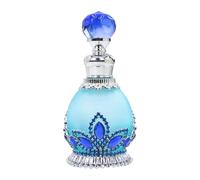 MERIGLARE Frasco de perfume con aceite esencial de 15 ml, regalo de lujo, decoración del hogar, frasco con pulverizador recargable para viajes, para damas, Azul Claro