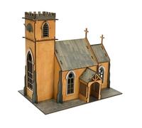 MERIGLARE Kit para Construir Una Iglesia a Escala 1:72, Modelo Arquitectónico para Mesa de Arena, Sin Terminar.
