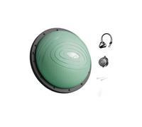 MERIGLARE Media Pelota de Ejercicios con Banda de Resistencia Y Bomba. Equipo Ligero Y Versátil para Entrenamiento de Cuerpo Completo en El Gimnasio, Pilates Y, Verde