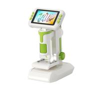 MERIGLARE Mini microscopio para niños, educación, niños, Aumento, Experimento científico, Juguete para Estudiantes, Verde