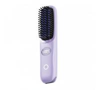 MERIGLARE Pelo Cerámica Cepillo Alisador Peine Térmico Cepillo Eléctrico Alisador Inalámbrico con Recubrimiento Cerámico y 35W Peinado Uniforme y Seguro, Morado, Púrpura