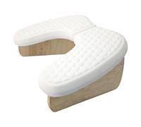 MERIGLARE Reposamuñecas para Manicura Herramienta Ergonómica para Alumnas de Arte de Uñas Base Estable Antideslizante Acolchado en Piel PU Madera Resistente Ade, Sin Soporte para Teléfono