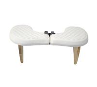 MERIGLARE Reposamuñecas para Manicura Herramienta Ergonómica para Alumnas de Arte de Uñas Base Estable Antideslizante Acolchado en Piel PU Madera Resistente Ade, con Soporte para Teléfono