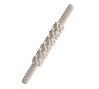 MERIGLARE Rodillo de Masaje Infantil Masajeador Rodillo Masaje Niños Rodillo Sensorial Rodillo Muscular Manual de Silicona Segura, Blanco, Mango Plano De Seis Bolas