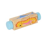 MERIGLARE Rompecabezas de Juguete, Juguete para Ejercitar La Mente, Regalos Que Desarrollan Estratégico para Niños, Juego de Agarre Manual, Mader, Azul