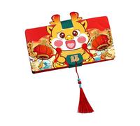 MERIGLARE sobre Rojo del año Chino, Paquete Rojo, sobre de Dinero de la de Hong Bao para cumpleaños, 6 Ranuras para Tarjetas