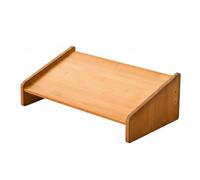 MERIGLARE Taburete Infantil Elevador de Pies Reposapiés Ergonómico Diseño de Ángulo Natural Bambú Adecuado para Oficina Estudio y Habitación Infantil, Marrón, Bajo 42CM