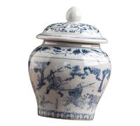 MERIGLARE Tarro de Almacenamiento de Té Cerámica Decorativo Hogar Resistente Multifuncional con Tapa Hermética en Tradición China Adecuado para Sala C, Style C, Individual