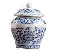 MERIGLARE Tarro de Almacenamiento de Té Cerámica Decorativo Hogar Resistente Multifuncional con Tapa Hermética en Tradición China Adecuado para Sala C, Style a, Individual