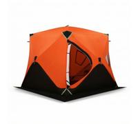 MERIGLARE Tienda Campaña Camuflada para Exterior con Aislamiento Térmico Oxford Grueso y Ventanas Transparentes Acuado para Pescar en Hielo y Acampar al Libre, Array, Naranja, 2 2 1.7m