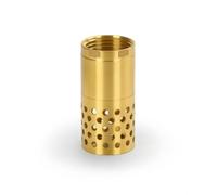 MERIGLARE Válvula de Doble Puerta Válvula de Pie Válvula Antirretorno Válvula de Fondo Latón con Filtro Inferior y Tapa Hexagonal, Válvula De Fondo De Cobre Completa De 1 Pulgada DN25
